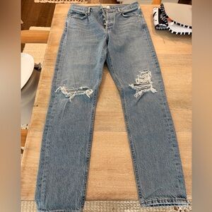 Distressed Agolde Light Jeans